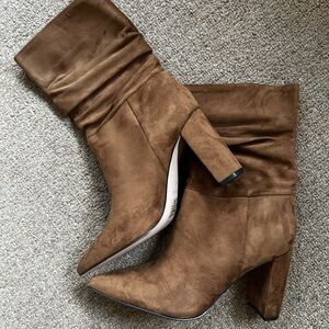 Nine West suede heel boot